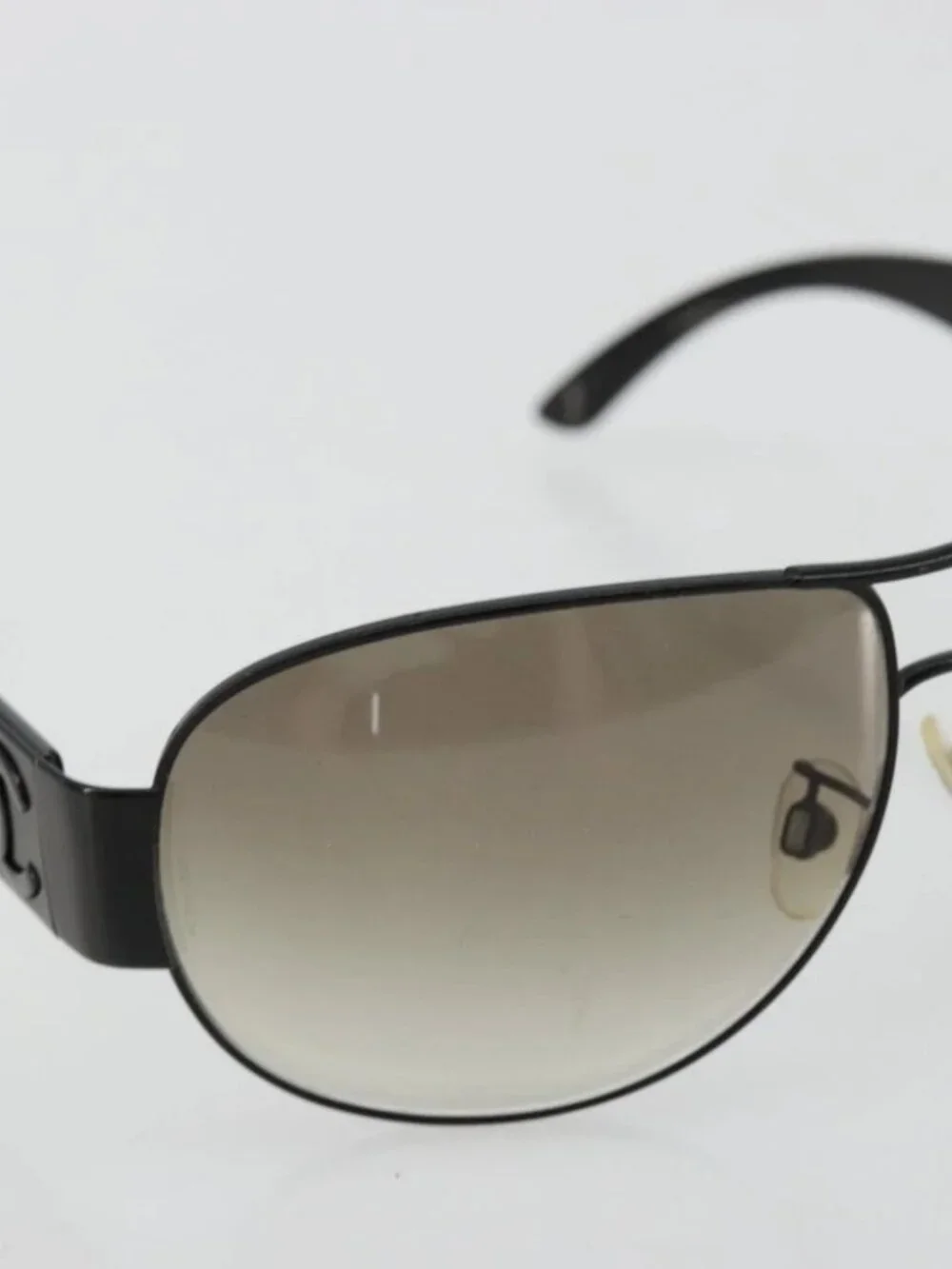 CHANEL Sunglasses plastic Black 4128 CC Auth hk3744A